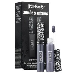 NIB Kat Von D Mini Everlasting Liquid Lipstick Duo Smoke & Mirrors (grayscale)